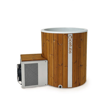 Icetubs IceBarrel XL Cold Plunge Immersion Tub – Thermowood & Stainless Steel – 63"W x 41"D x 47"H