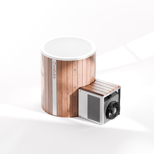 Icetubs IceBarrel XL Cold Plunge Immersion Tub – Thermowood & Stainless Steel – 63"W x 41"D x 47"H