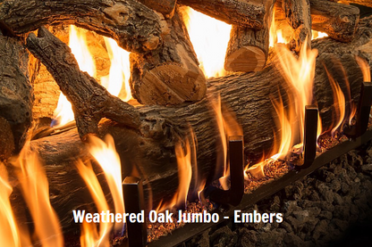 Grand Canyon Gas Logs Arizona Weathered Oak Jumbo Series Log Sets, 36” to 120”
