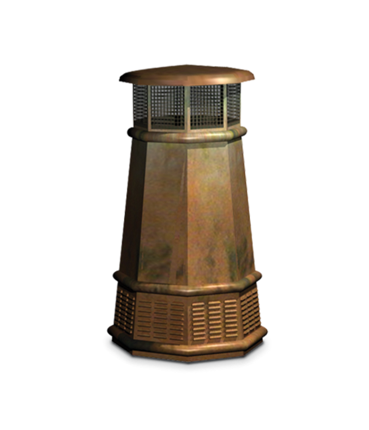 Isokern European Copper King Chimney Pot - EC-O-2447-1-CO