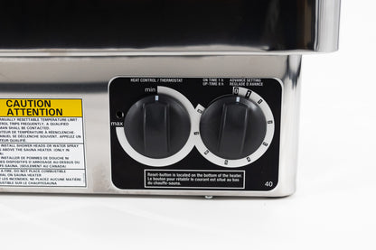 Harvia KIP Series 4.5kW Stainless Steel Sauna Heater with Built-In Time and Temperature Controls - JH45B2401