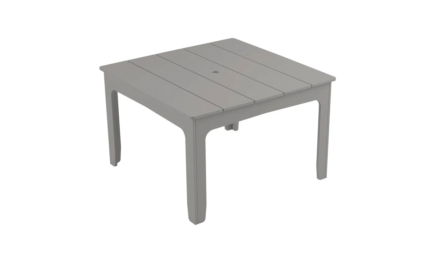 Ledge Lounger Mainstay 48" Square Dining Table (Seats 4 People / Available in 8 Resin Colors) - LL-MS-DT-48SQ-GRY