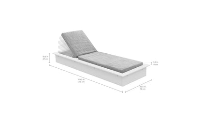 Ledge Lounger Echo Chaise (Available in 8 Resin Colors & 12 Fabrics) - LL-EO-C-WE-STD-4633