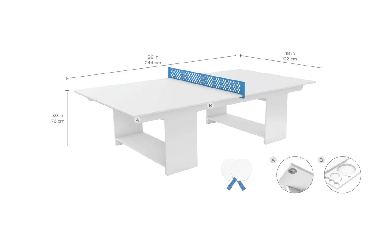 Ledge Lounger Outdoor Table Tennis