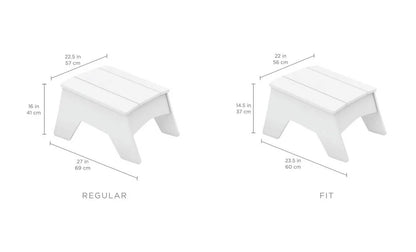 Ledge Lounger Mainstay Adirondack Ottoman (Available in 7 Resin Colors) - LL-MS-AO-GRY