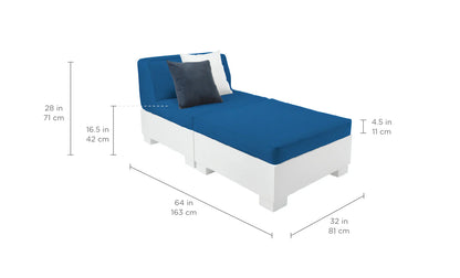 Ledge Lounger Affinity 2 Piece Sun Chair (Color Options Available) - LL-AF-S-2PSC-SET-CL-STD-T16