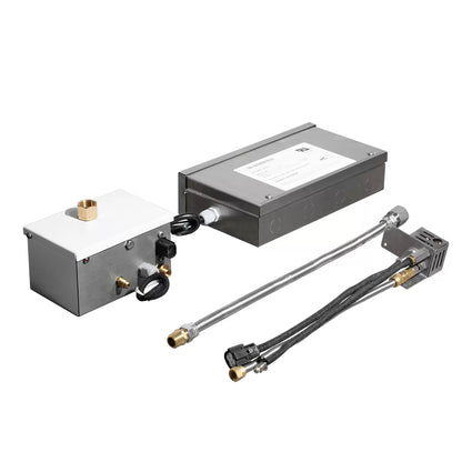 The Outdoor Plus 31-Inch Natural Gas Fueled, GFRC Concrete Cazo Fire Bowl with Low Voltage Electronic Ignition - OPT-31RFOE12V-NGY-NG