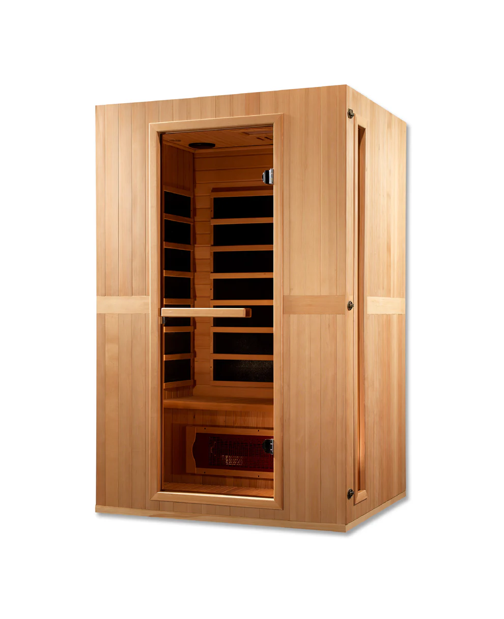 Maxxus LS-Series 2-Person Low EMF FAR Infrared Sauna – Compact Hemlock Cabin