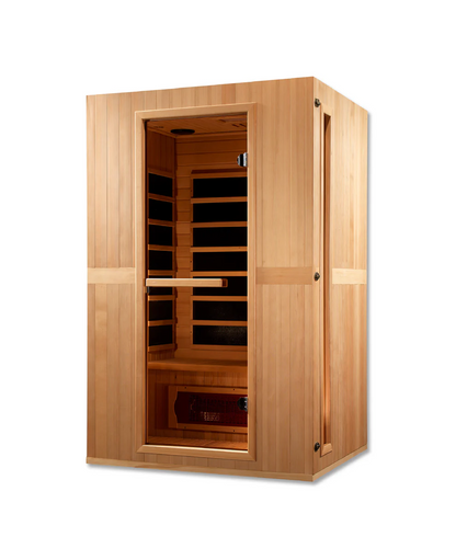 Maxxus LS-Series 2-Person Low EMF FAR Infrared Sauna – Compact Hemlock Cabin