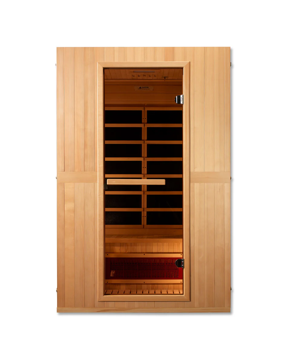 Maxxus LS-Series 2-Person Low EMF FAR Infrared Sauna – Compact Hemlock Cabin