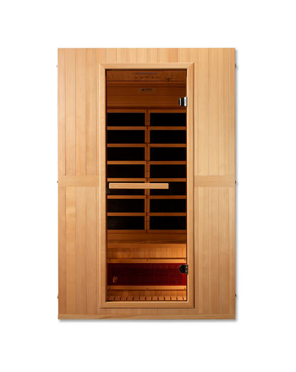 Maxxus LS-Series 2-Person Low EMF FAR Infrared Sauna – Compact Hemlock Cabin
