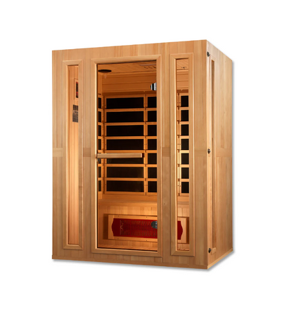 Maxxus LS-Series 3-Person Low EMF FAR Infrared Sauna – Spacious Hemlock Cabin