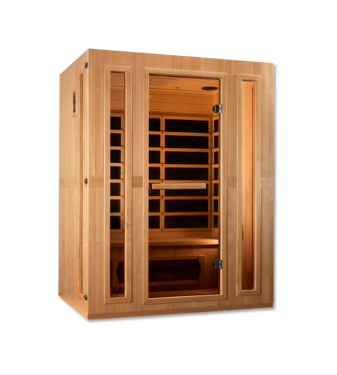 Maxxus LS-Series 3-Person Low EMF FAR Infrared Sauna – Spacious Hemlock Cabin