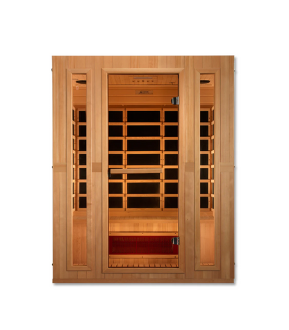 Maxxus LS-Series 3-Person Low EMF FAR Infrared Sauna – Spacious Hemlock Cabin