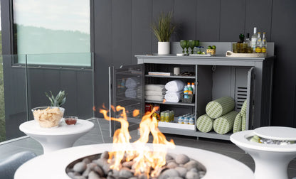 Ledge Lounger Mainstay Bar Credenza (No TV Mount / Available in 8 Resin Colors) - LL-MS-BCNM-GRY