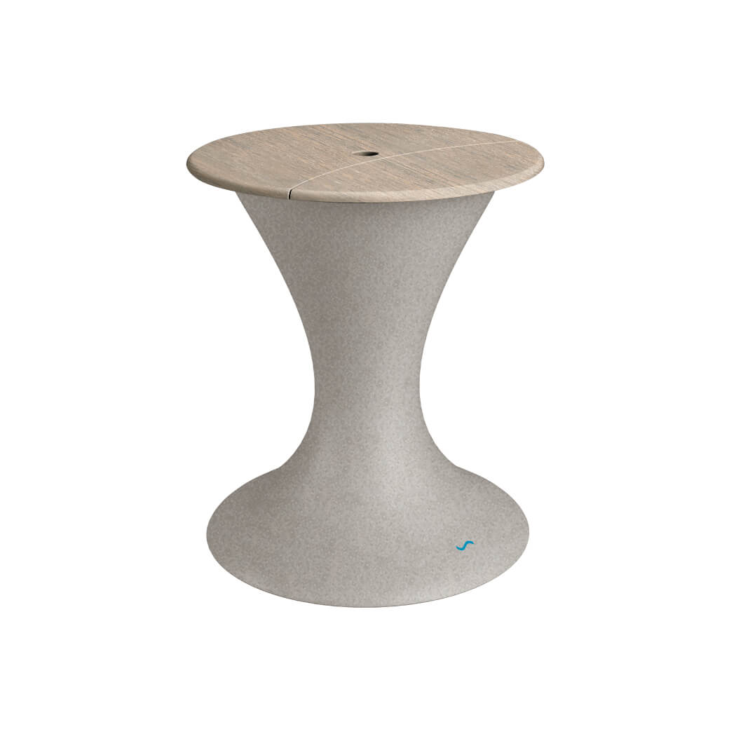 Ledge Lounger In-Pool Autograph Umbrella Stand Ice Bin (Available in 16 Variants) - LL-AG-US-LC-WH-WH