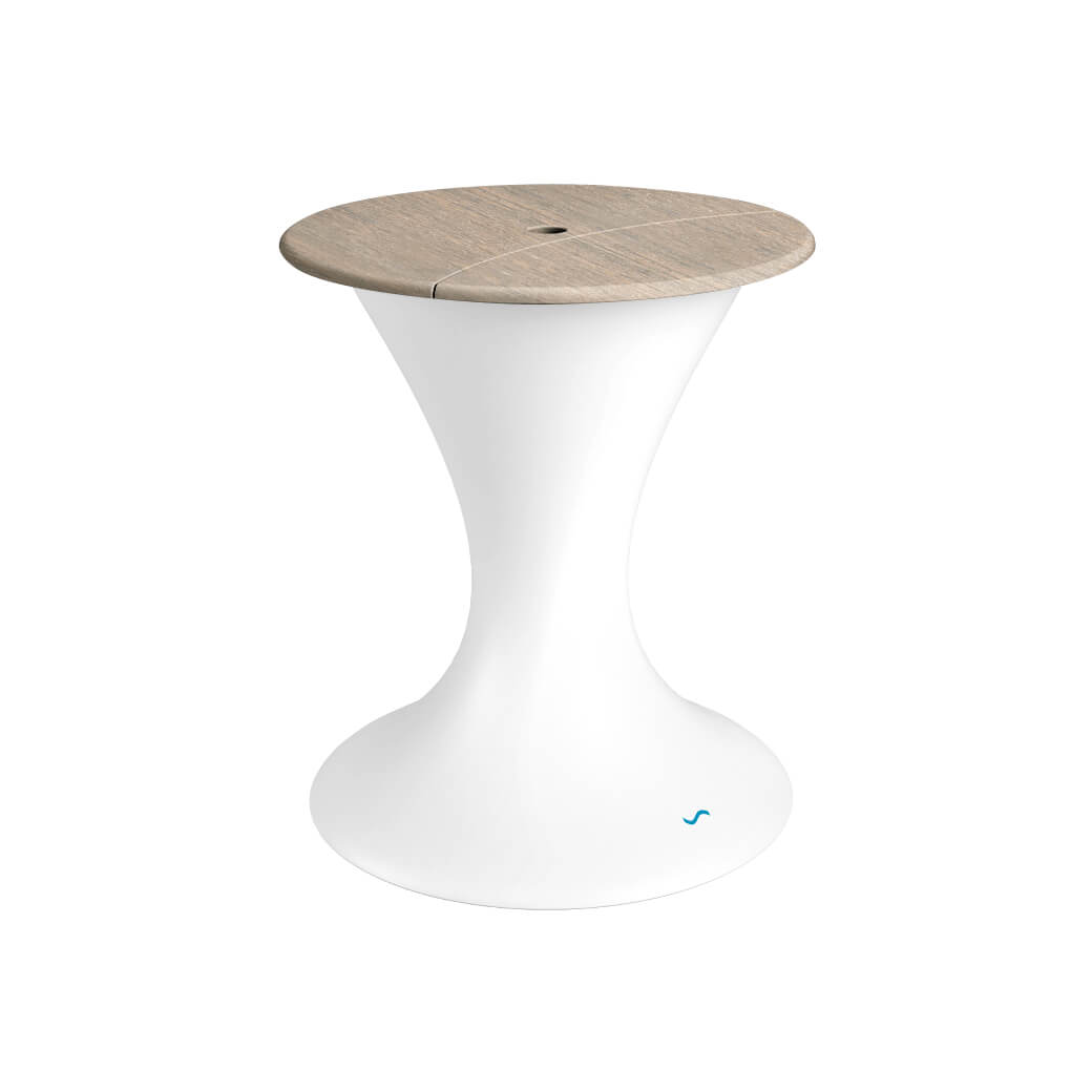 Ledge Lounger In-Pool Autograph Umbrella Stand Ice Bin (Available in 16 Variants) - LL-AG-US-LC-WH-WH