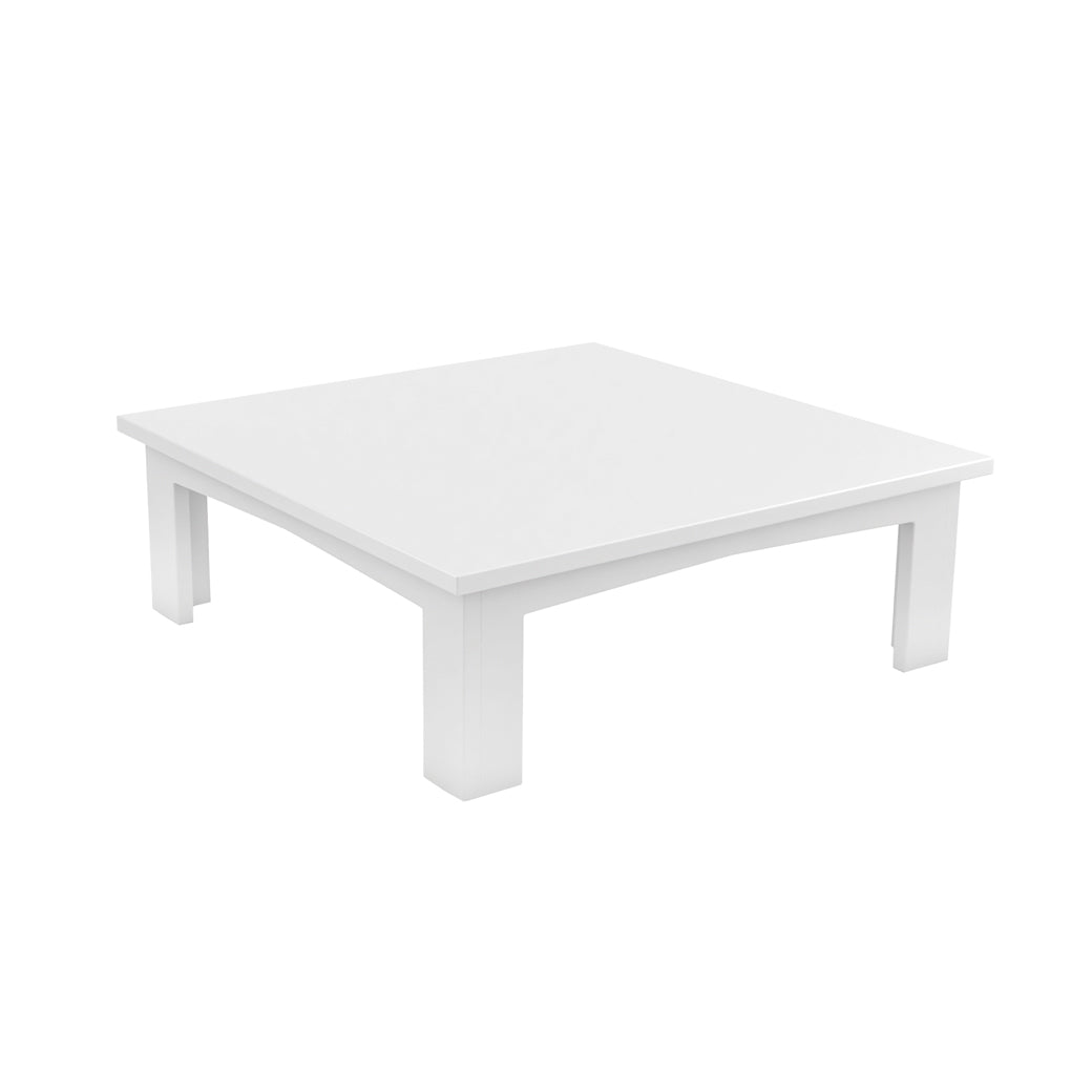 Ledge Lounger Mainstay Square Coffee Table (Available in 8 Resin Colors) - LL-MS-CT-SQ-WH