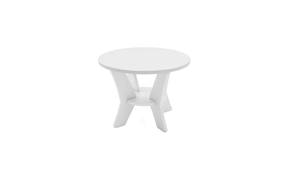Ledge Lounger Mainstay Round Side Table (Available in 8 Resin Colors) - LL-MS-ST-RD-WH