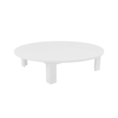 Ledge Lounger Mainstay Round Coffee Table (Available in 8 Resin Colors) - LL-MS-CT-RD-WH
