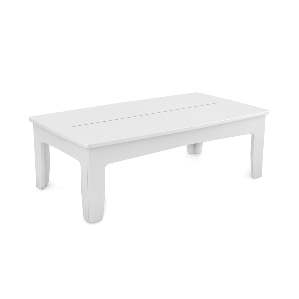 Ledge Lounger Mainstay Rectangular Coffee Table (Available in 8 Resin Colors) - LL-MS-CT-RT-WH