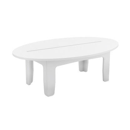 Ledge Lounger Mainstay Oval Coffee Table (Available in 8 Resin Colors) - LL-MS-CT-OV-WH