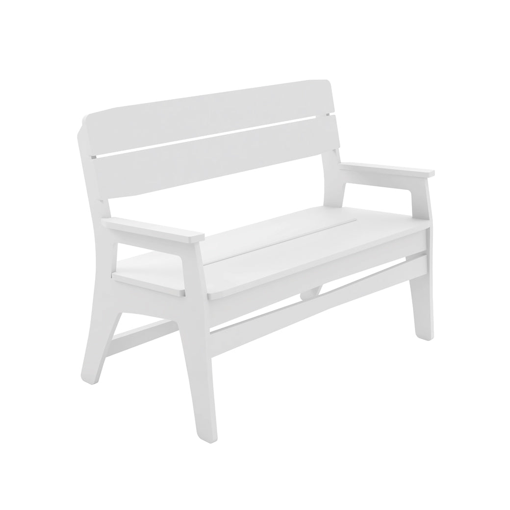 Ledge Lounger Mainstay Bench (Available in 8 Resin Colors) - LL-MS-BA-WH