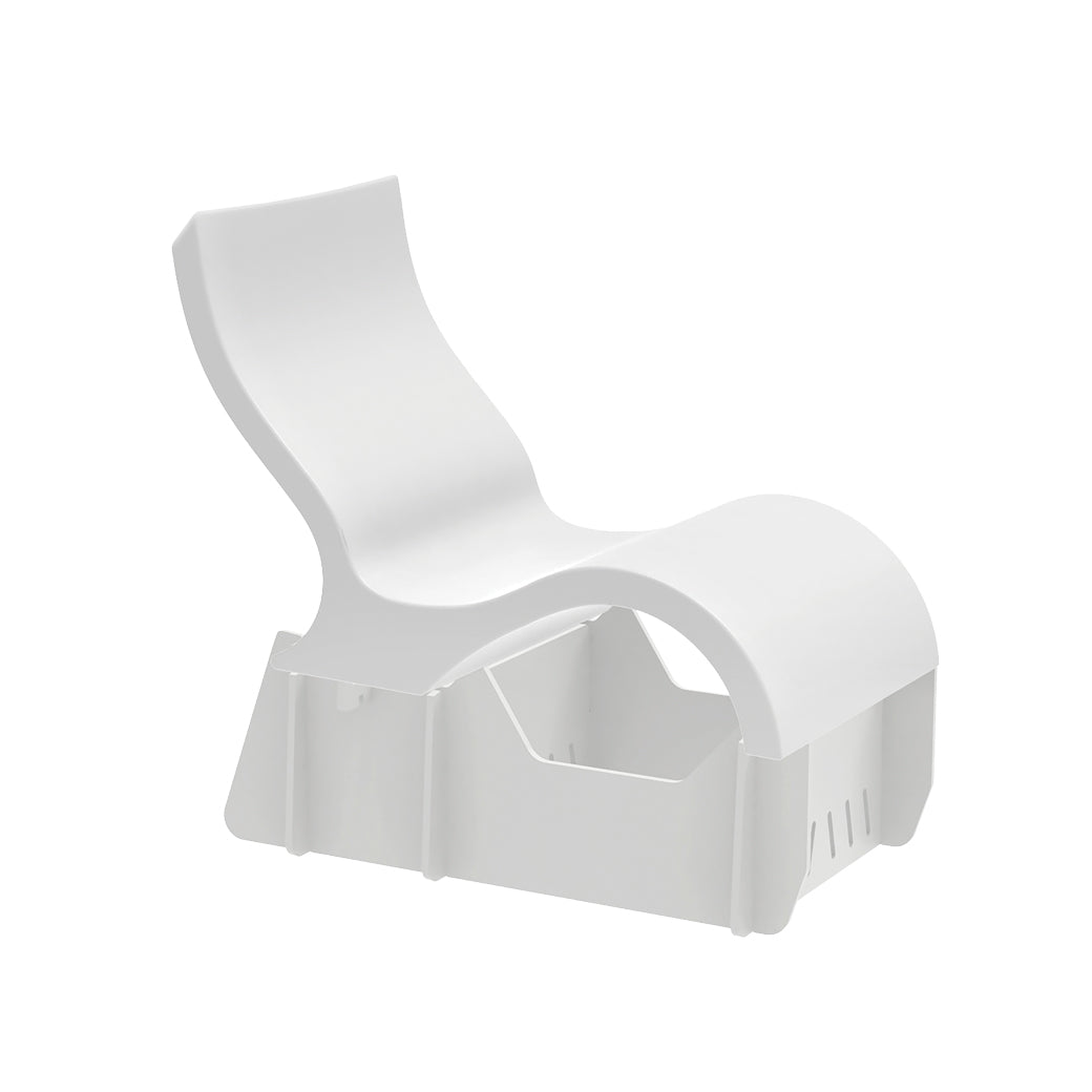 Ledge Lounger Signature Lowback Chair Riser (Water depth is between 10" & 12") - LL-SG-LBCR-RISER-10-12-WH