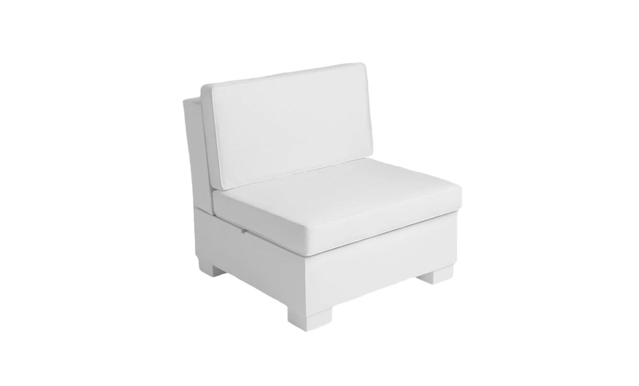 Ledge Lounger Signature Sectional Middle (Base & Cushion w/ Color Options) - LL-SG-S-M-SET-WH-STD-57003