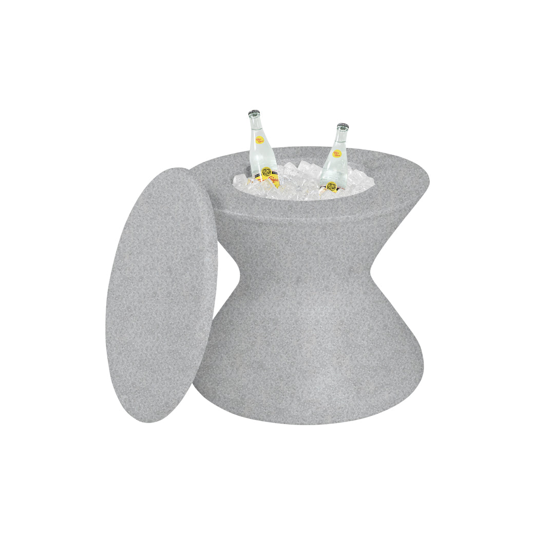 Ledge Lounger Signature Tall Ice Bin Side Table (Available in 8 Resin Colors / Lid Sold Separately) - LL-SG-ST-22NL-WH