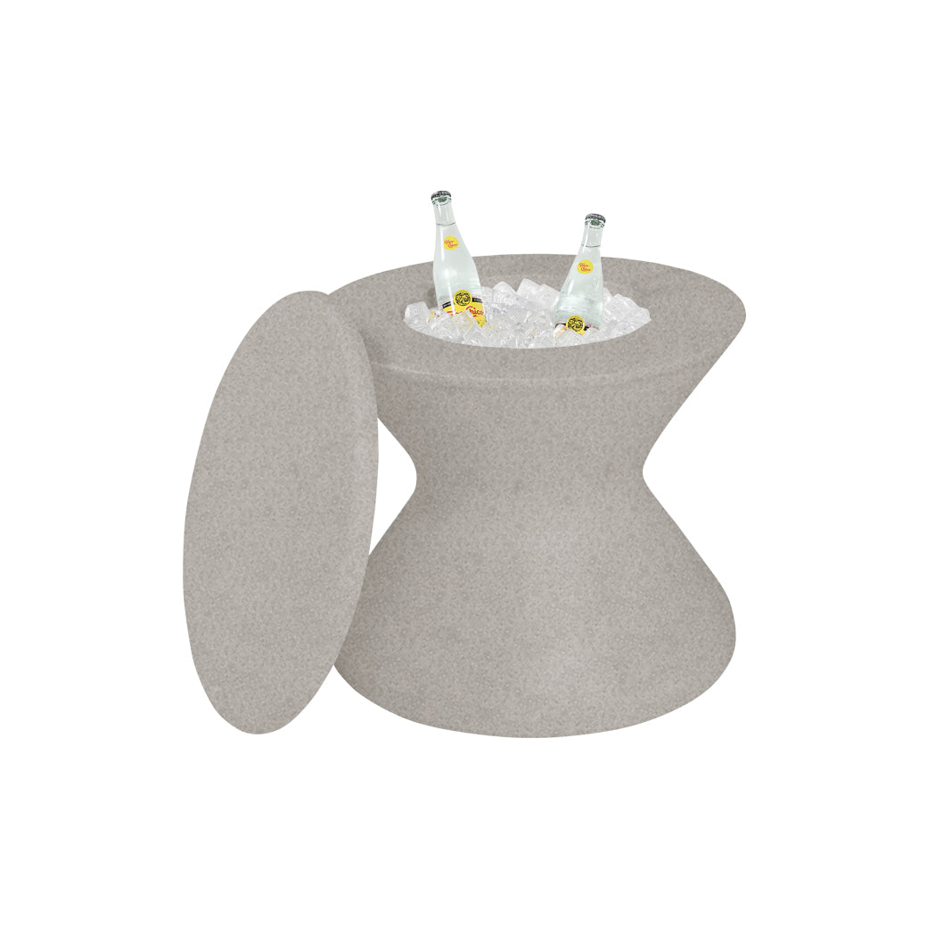 Ledge Lounger Signature Tall Ice Bin Side Table (Available in 8 Resin Colors / Lid Sold Separately) - LL-SG-ST-22NL-WH