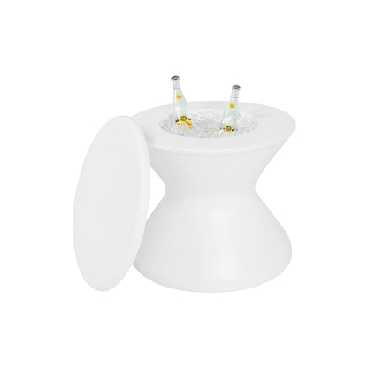 Ledge Lounger Signature Tall Ice Bin Side Table (Available in 8 Resin Colors / Lid Sold Separately) - LL-SG-ST-22NL-WH