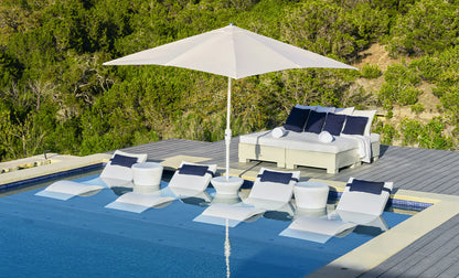 Ledge Lounger 8.5' Square Signature 360° Tilt Umbrella
