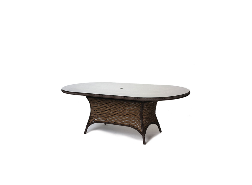 Lloyd Flanders Grand Traverse 84" Oval Umbrella Dining Table - 71084