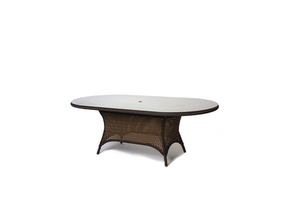 Lloyd Flanders Grand Traverse 84" Oval Umbrella Dining Table - 71084