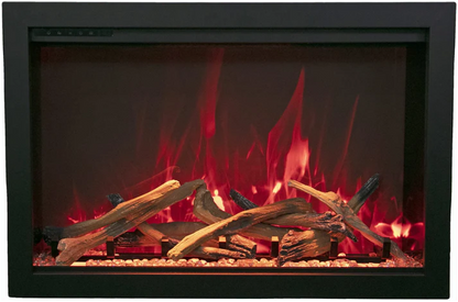 Amantii Traditional Bespoke - 38" Indoor / Outdoor Electric Insert featuring Thermostatic Remote, WiFi capable and a Selection of Media Options -TRD-38-BESPOKE