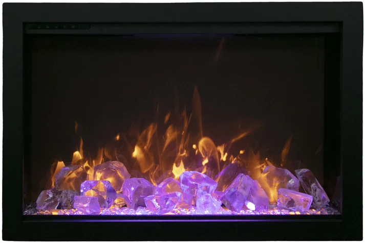 Amantii Traditional Bespoke - 38" Indoor / Outdoor Electric Insert featuring Thermostatic Remote, WiFi capable and a Selection of Media Options -TRD-38-BESPOKE