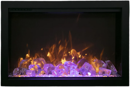 Amantii Traditional Bespoke - 38" Indoor / Outdoor Electric Insert featuring Thermostatic Remote, WiFi capable and a Selection of Media Options -TRD-38-BESPOKE