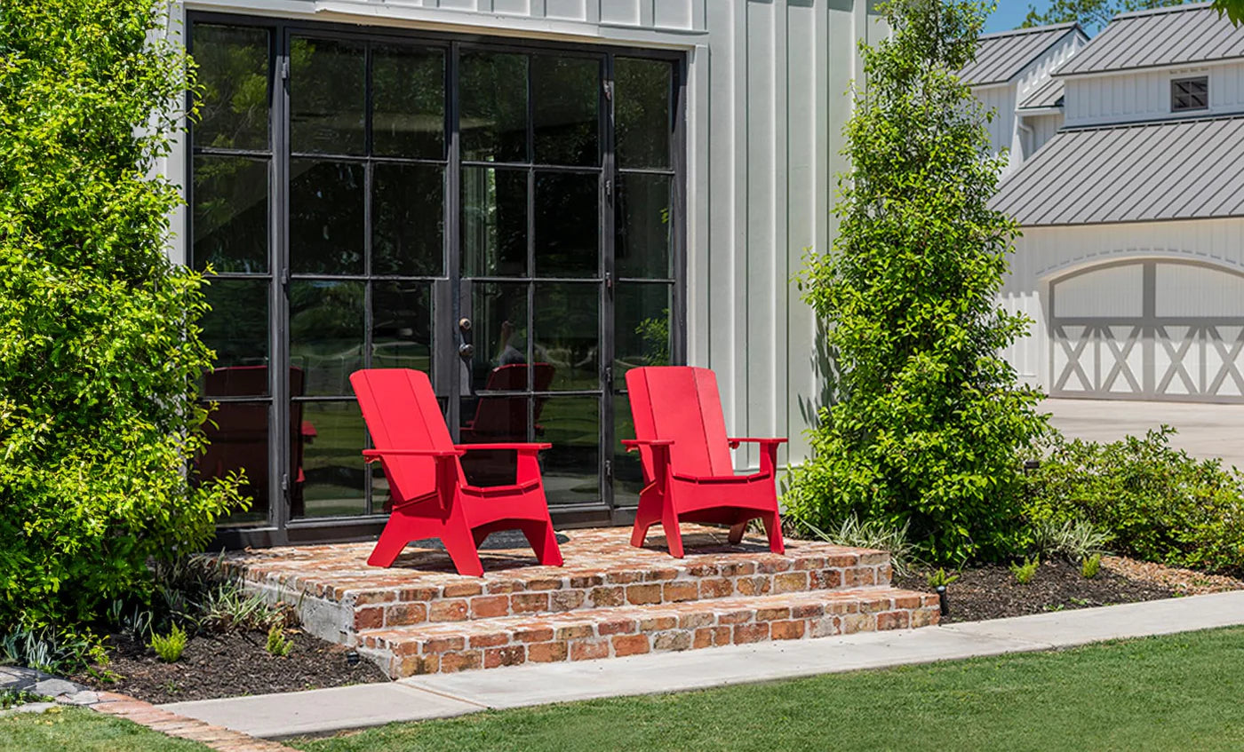 Ledge Lounger Mainstay Adirondack Chair (Available in 8 Resin Colors) - LL-MS-A-R-RD