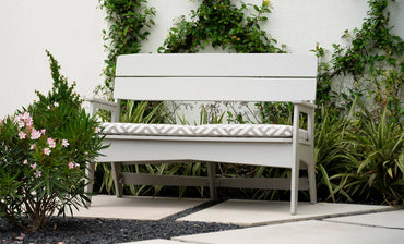 Ledge Lounger Mainstay Bench (Available in 8 Resin Colors) - LL-MS-BA-WH
