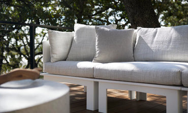 Ledge Lounger Mainstay Sectional Relaxed Right Corner (Available in 8 Resin Colors & 19 Fabrics) -LL-MS-SR-CR-WH-STD-4636