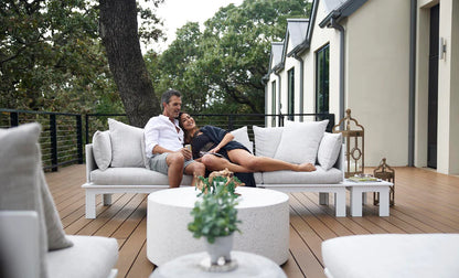 Ledge Lounger Mainstay Sectional Relaxed Middle (Available in 8 Resin Colors & 19 Fabrics) -LL-MS-SR-M-WH-STD-4636