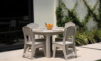 Ledge Lounger Mainstay 48" Round Dining Table (Seats 4 People / Available in 8 Resin Colors) - LL-MS-DT-48RD-RD