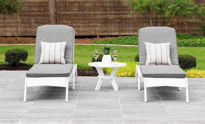 Ledge Lounger Mainstay Round Side Table (Available in 8 Resin Colors) - LL-MS-ST-RD-WH