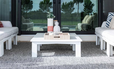 Ledge Lounger Mainstay Square Coffee Table (Available in 8 Resin Colors) - LL-MS-CT-SQ-WH