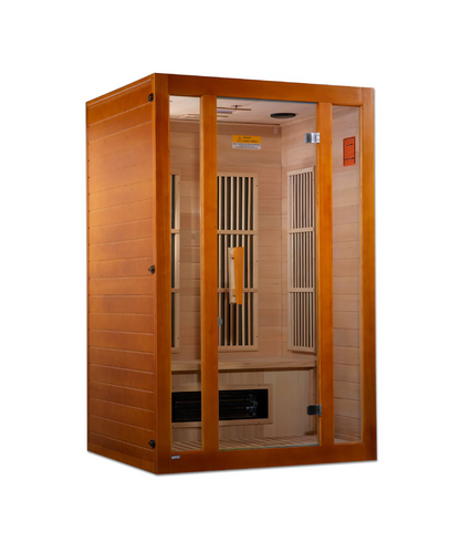 Maxxus J-Series 2-Person Low EMF FAR Infrared Sauna – Bluetooth & Chromotherapy – Hemlock