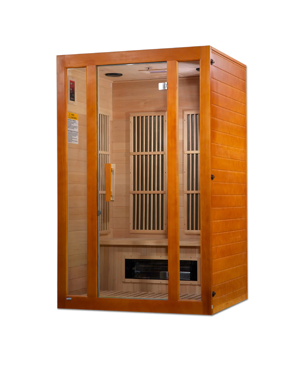 Maxxus J-Series 2-Person Low EMF FAR Infrared Sauna – Bluetooth & Chromotherapy – Hemlock