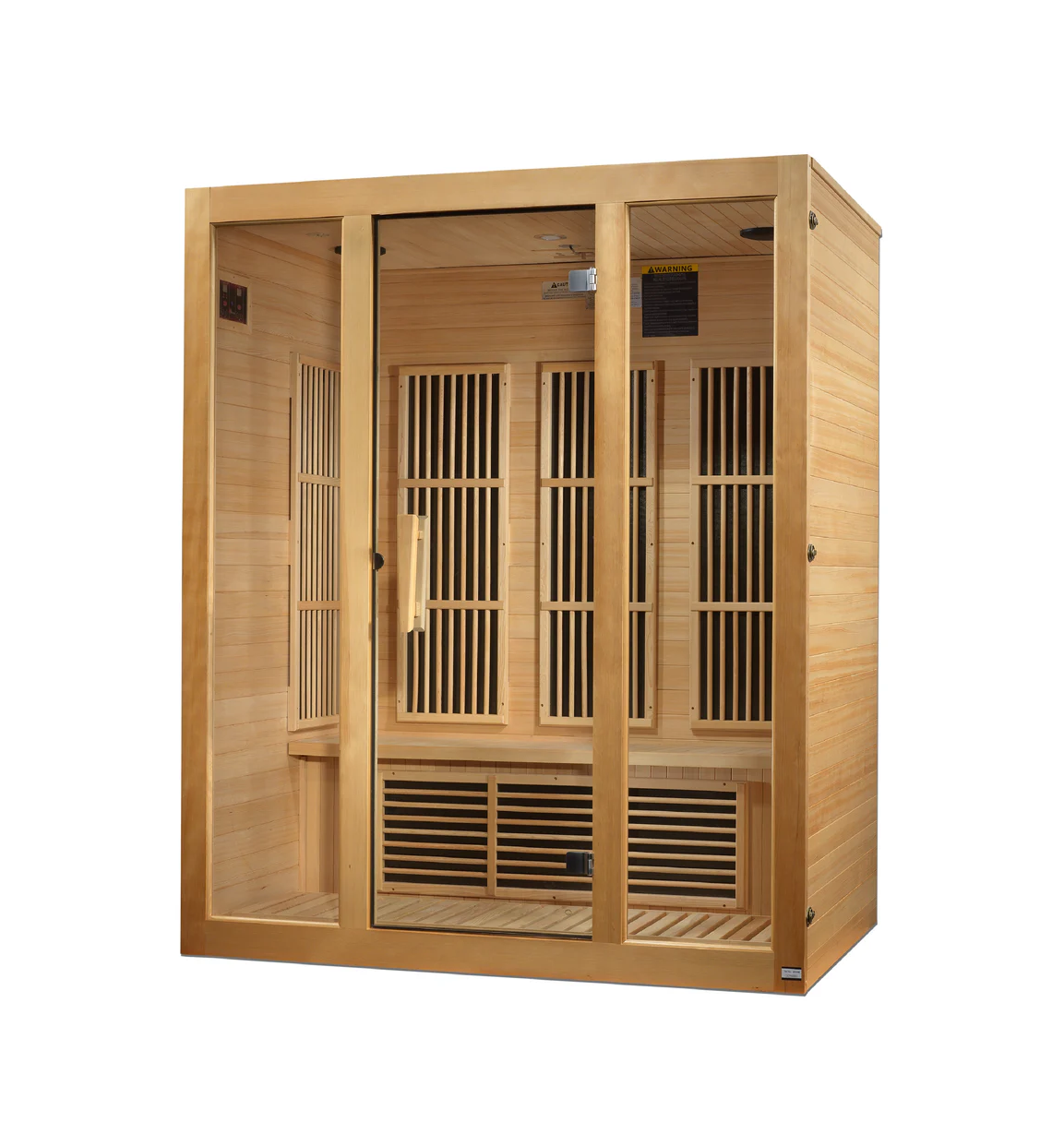 Maxxus Bellevue 3-Person Near Zero EMF FAR Infrared Sauna – Hemlock
