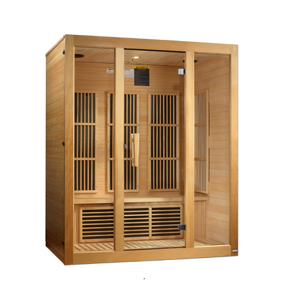 Maxxus Bellevue 3-Person Near Zero EMF FAR Infrared Sauna – Hemlock