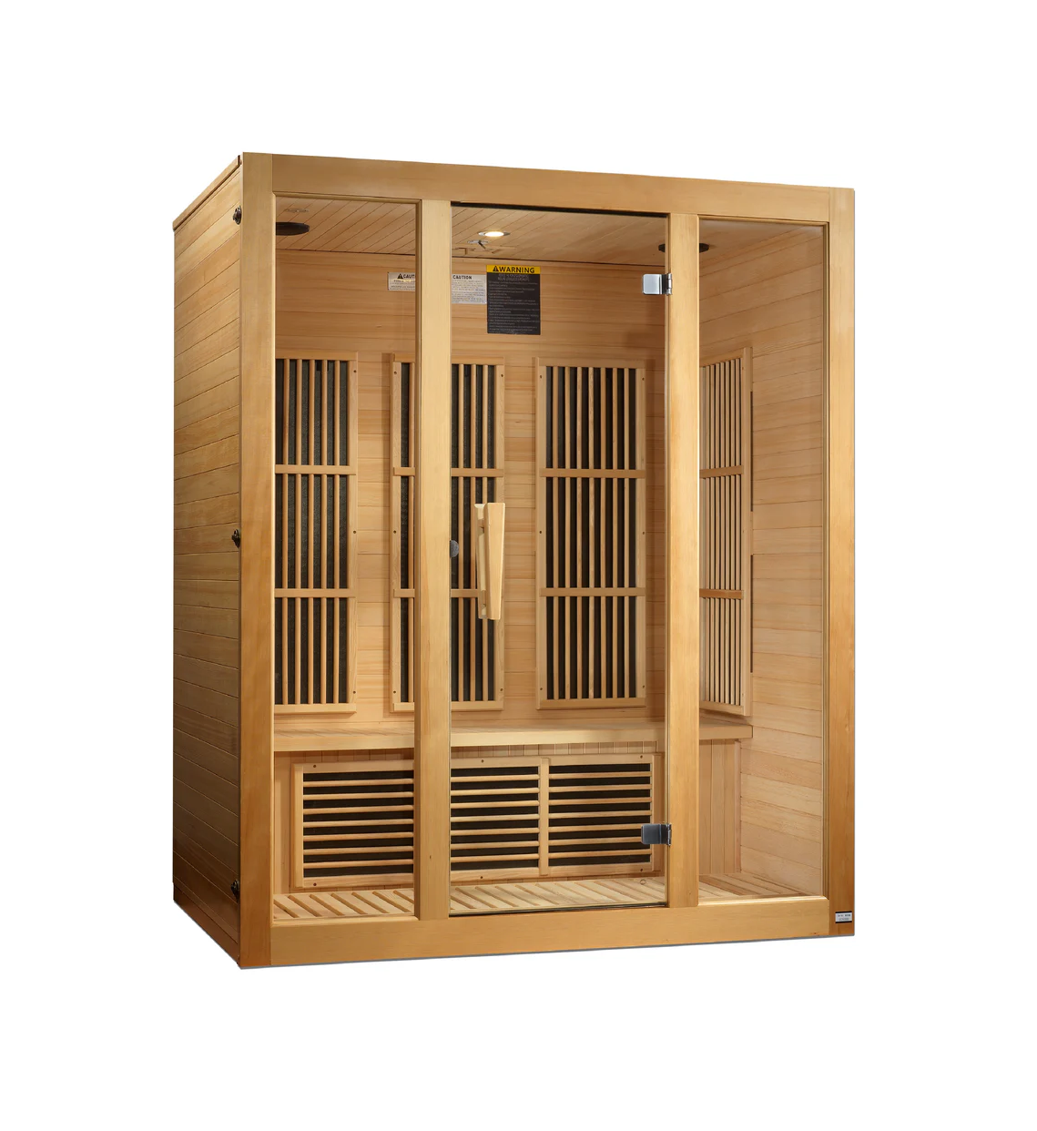 Maxxus Bellevue 3-Person Low EMF FAR Infrared Sauna – Hemlock